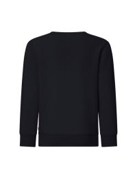 Schwarzes Kinder Sweatshirt aus Bio-Baumwolle mit Rundhalsausschnitt